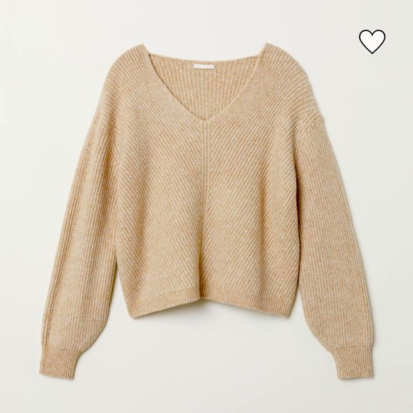 H&M V-Neck Beige Sweater - Picture 1 of 3